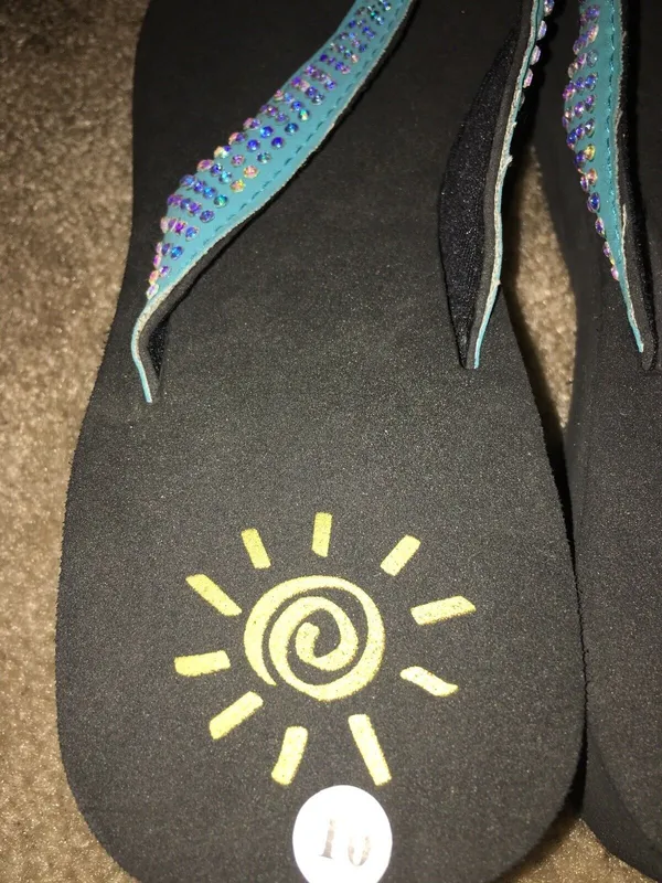 Women's Thong Flip Flops Slides Sandals Shoes Size 10 Multicolor - Image 4