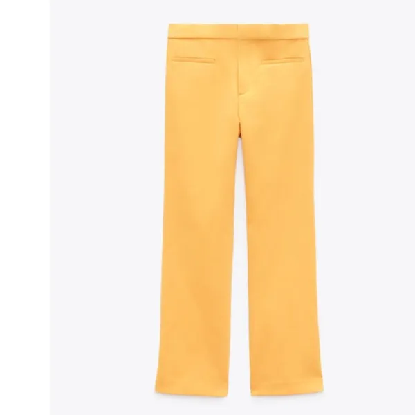ZARA NWT  MINI FLARE PANTS Tangerine - Image 5