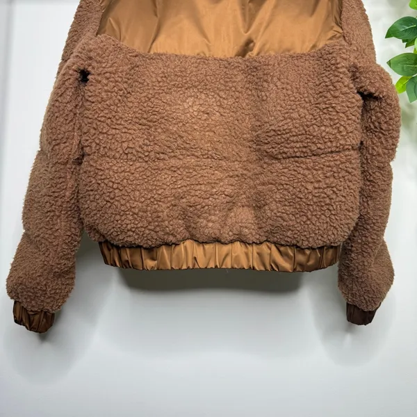 Abercrombie & Fitch Ultra Cropped Mini Puffer Fleece Jacket size Small *FLAWED* - Image 8