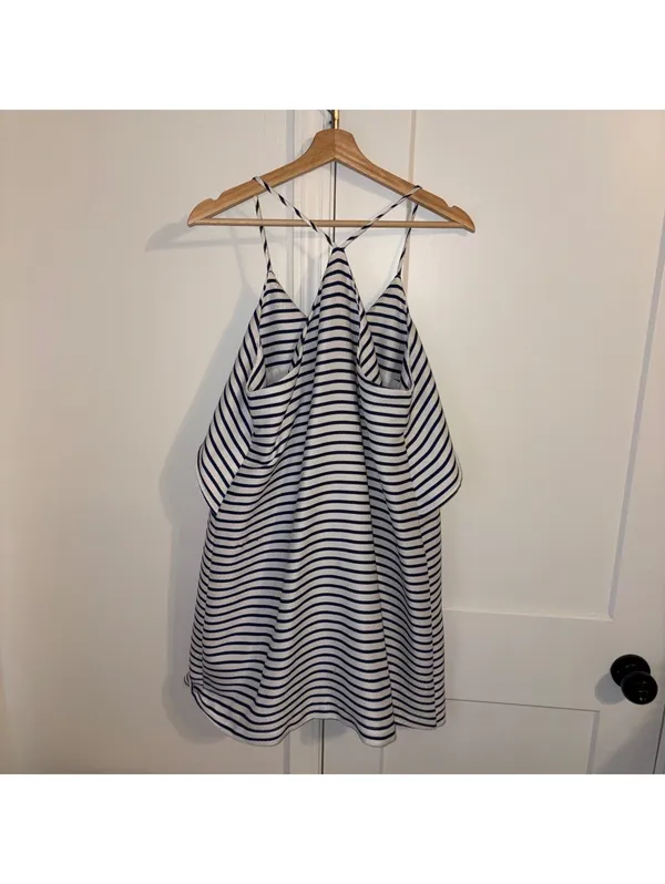 Maeve by Anthropologie $128 Woman’s M Ahoy Swing Dress Tie-Front Mini, Size M - Image 5
