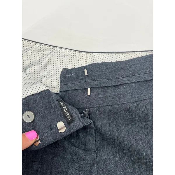 Maurices I Am Smart Crop Pants Women 0‎ Blue Indigo Cotton Blend Preppy Stretch - Image 6