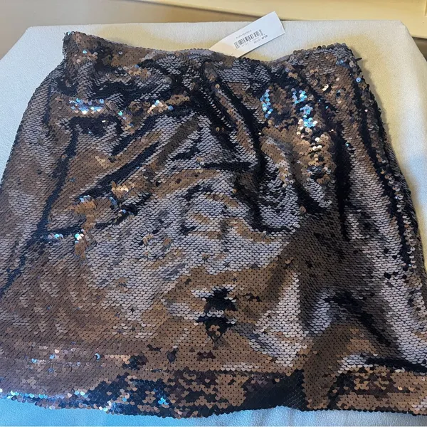 The Drop Sequin Skirt Size M | Dark Shimmer | New With Tags - Image 3