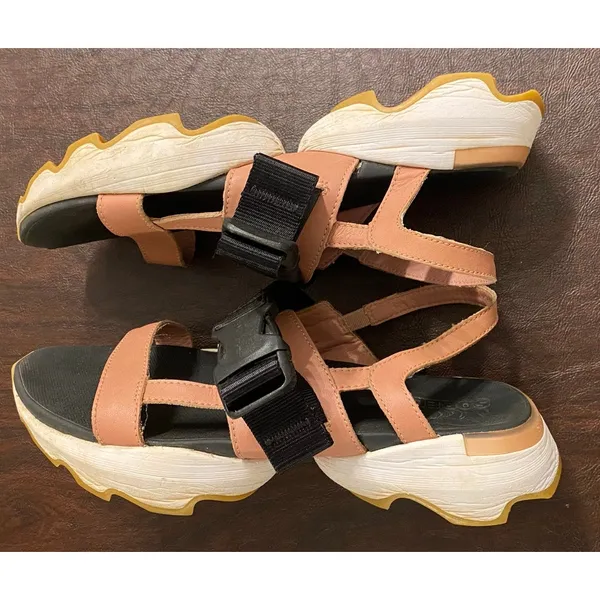 Sorel Kinetic Impact Slingback Sandals Pink Black Chunky Sz 8 Gorpcore Hike Walk - Image 6
