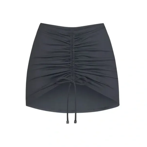 Skims Swim Ruched Mini Skirt - gunmetal Size M NWT ( sold out) - Image 3