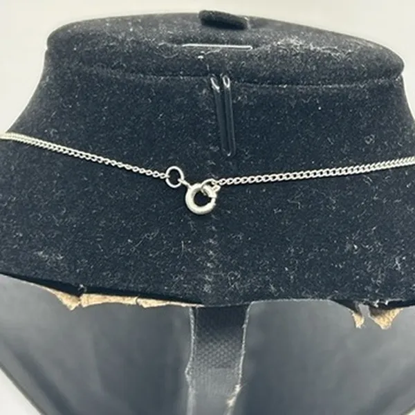 Womens Dainty Real Silver Cross Pendant Thin Chain Plated Stainless Steel - Image 4