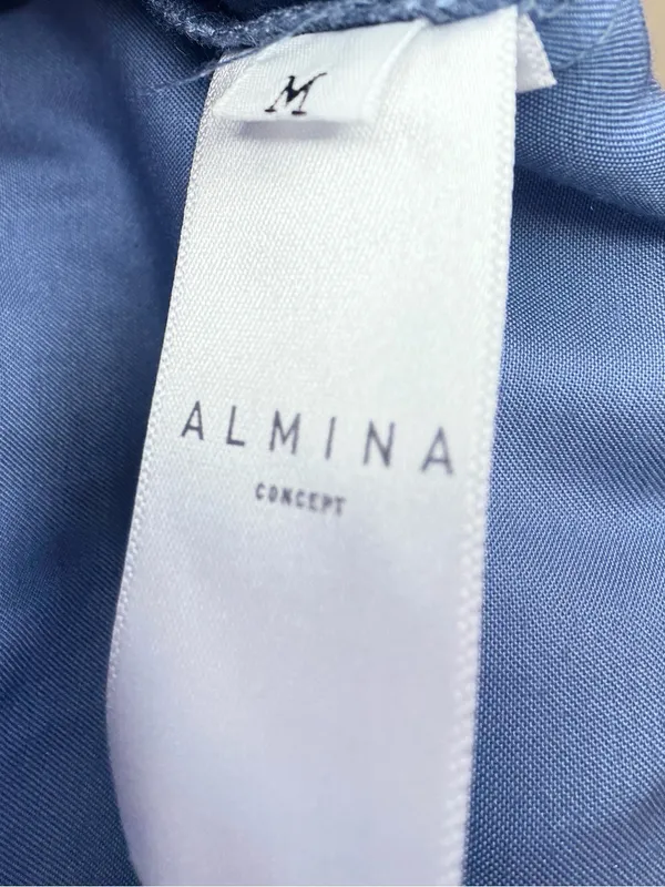 Almina Concept Draped Slip Dress Blue Size M - Image 8