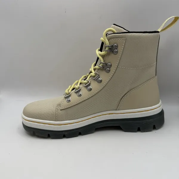Dr. Martens Women's Combs W 6 Eyelet Combat Boots Parchment Beige 40/60 Size‎ 9 - Image 5