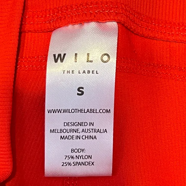 1093 | Wilo The Label Ribbed High Waisted Ruched Athletic Leggings‎ Red Womens S - Image 6