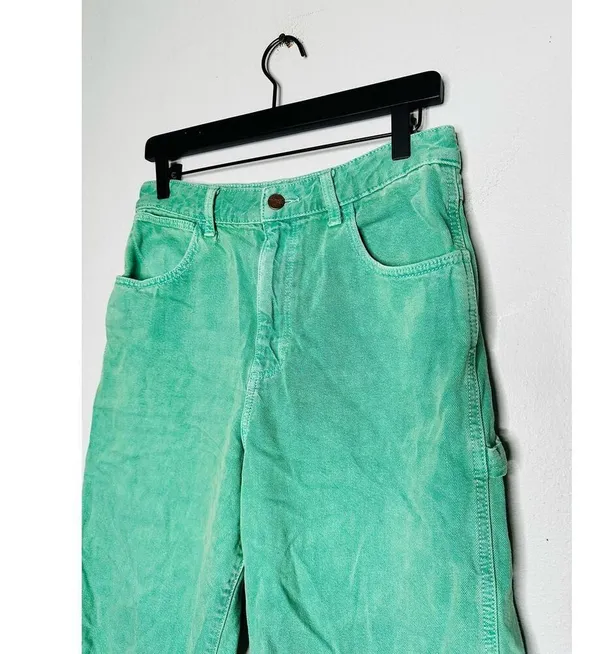 WRANGLER Green Casey Jones Carpenter Denim Jeans Size 29x30 - Image 6