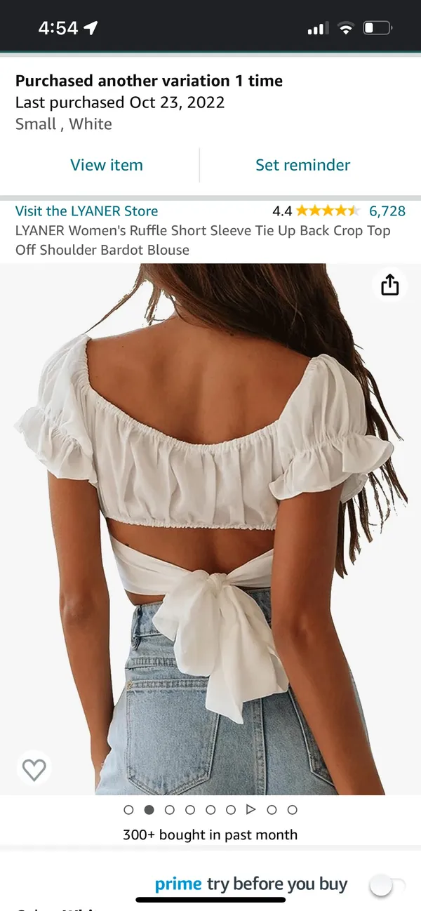 short sleeve tie back shirt - Image 2