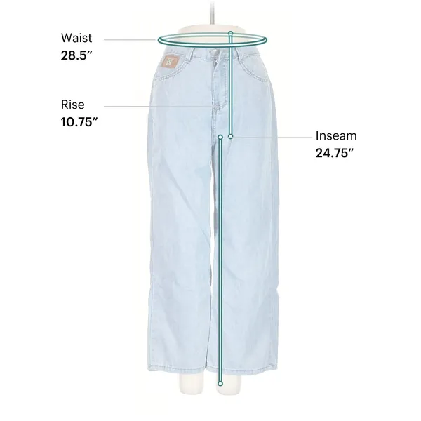 Light Wash High Rise Wide Leg Jeans Relaxed Baggy Y2K Denim Pants - Image 4
