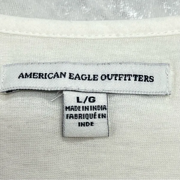 American Eagle outfitters boho crochet oversized eyelet blouse size large - Image 7