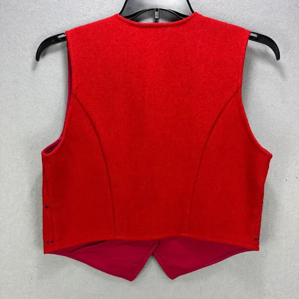 Vintage Erika Casuals Christmas/Holiday Embellished Vest Wool Blend Size M - Image 6