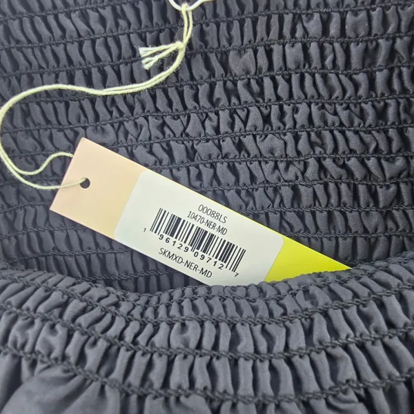 SUMMERSALT NWT The Sliky‎ Luxe Smocked Maxi Dress Black Tie Strap Medium - Image 9