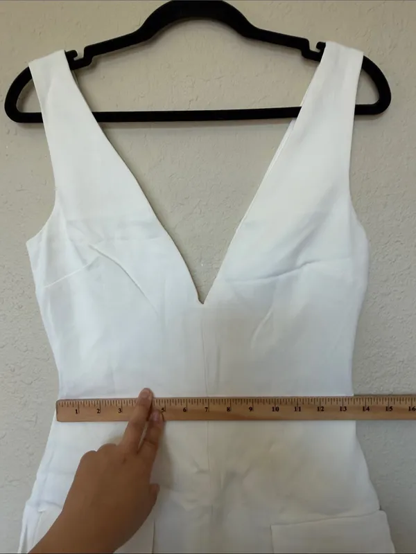 HOUSE OF CB OLYMPIA White Plunge MINI DRESS NWOT‎ Size M - Image 6