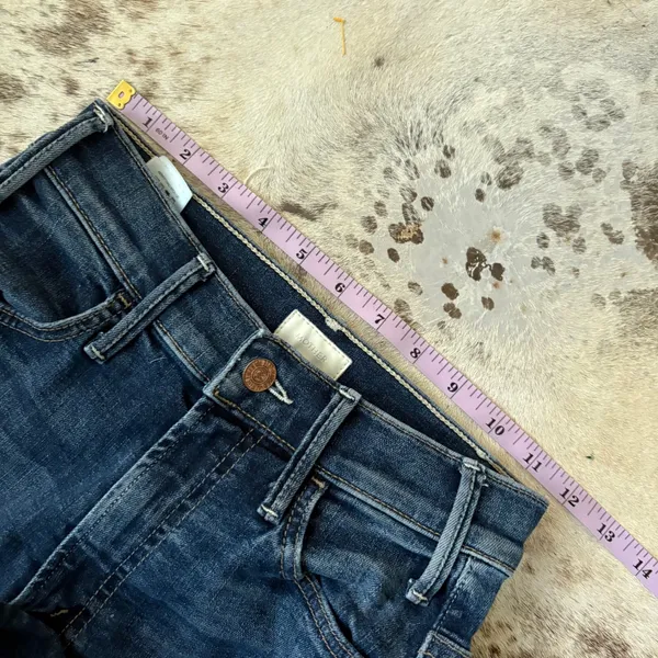 MOTHER DENIM The Hustler‎ Ankle Fray In Bake Sale Brawl Size 24 - Image 8