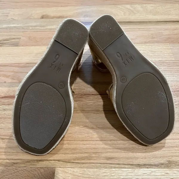 Gold Wedge Sandals - Image 8