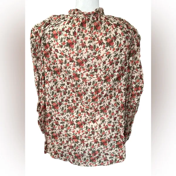 Free People Floral Blouse in Orange and Green vintage combo - Image 6