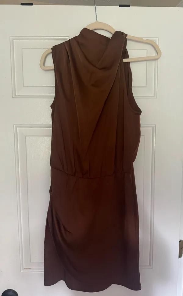 Brown high neck dress Size M - Image 3