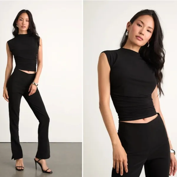 LULU's Sexy Chic Elegant Sophisticated Party Business Professional Mock Neck - Image 2