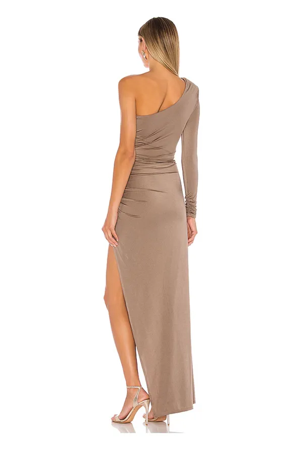Michael Costello x REVOLVE Gilly Maxi Dress in Taupe - Image 3