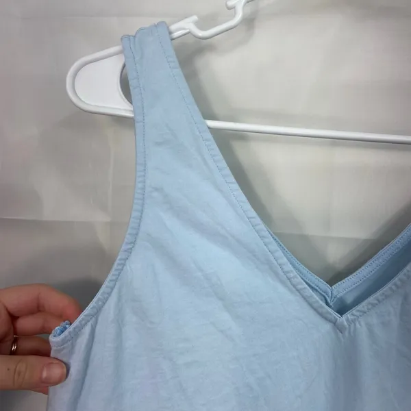 Legoe Heritage blue nursing v-neck maternity stretch sleeveless tank top cotton‎ - Image 2