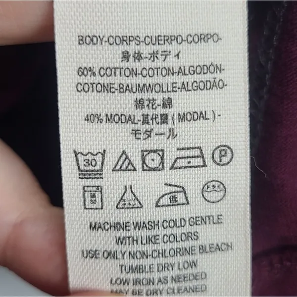 FREE PEOPLE Burgundy Short Sleeve Hi-Lo Top Size XS‎ - Image 5