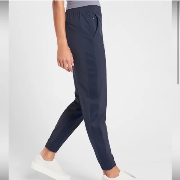 ATHLETA‎ Brooklyn Jogger Pants Women's Size 4 Blue Pull On Style 530631 Casual - Image 3