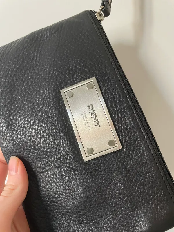 DKNY Black Leather Clutch - Image 4