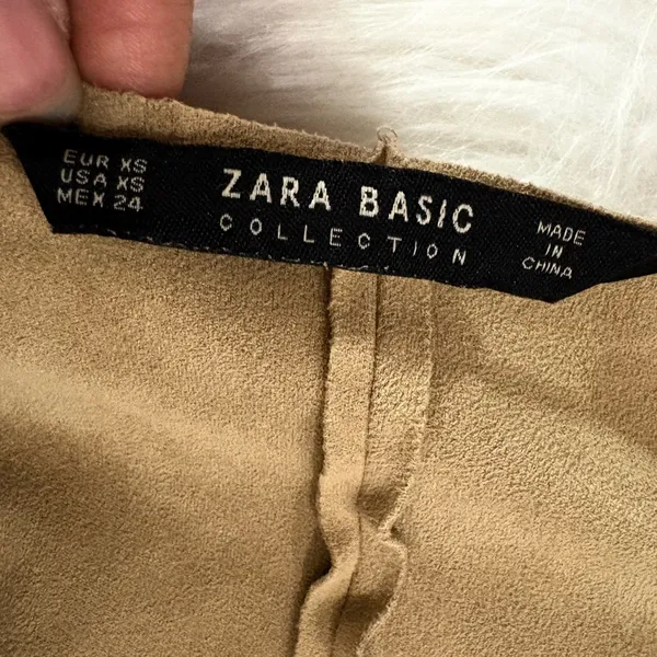 Zara Tan Long Sleeve Blazer Size XS - Image 6