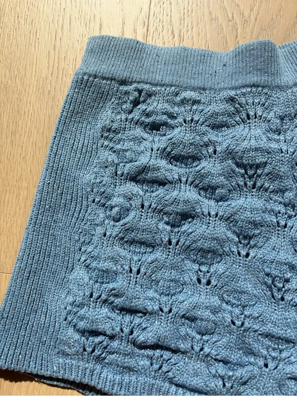 Spell blue knit bonfire organic cotton shorts - Image 9