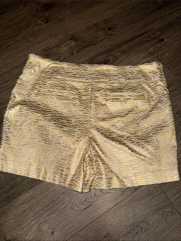 Thalia Sodi Gold Zebra-Print High Waist Women’s Shorts - Image 2