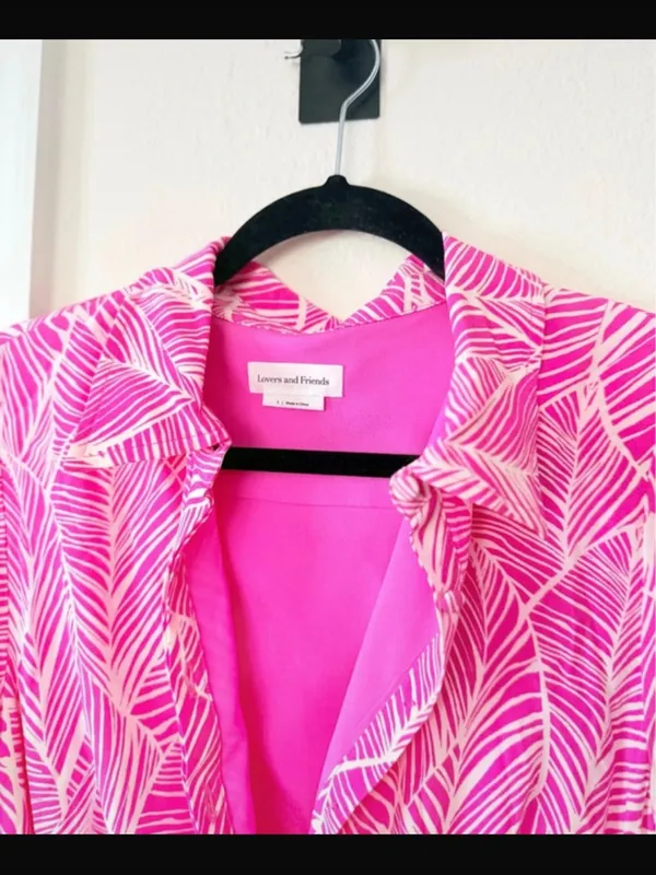 Lovers and Friends Makena Mini Dress Fuchsia Leaf Size S - Image 14