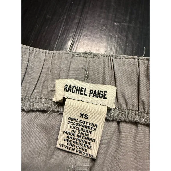 Rachel Paige Womens Cargo Parachute Pants Grey XS Elastic Waist PW2310 Utility‎ - Image 2