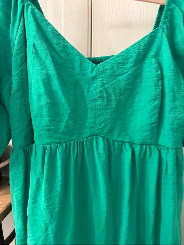 Nine West Teal Puff-Sleeve Mini Dress - Image 2