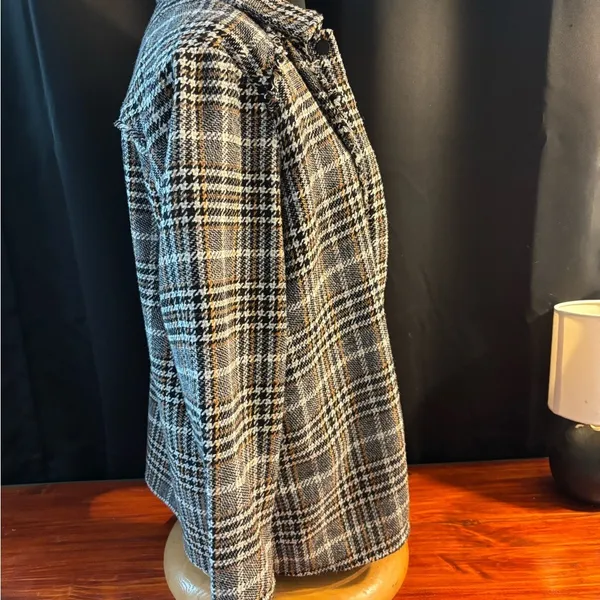 Yest Houndstooth Patterned‎ Jacket Black Size 8 - Image 13