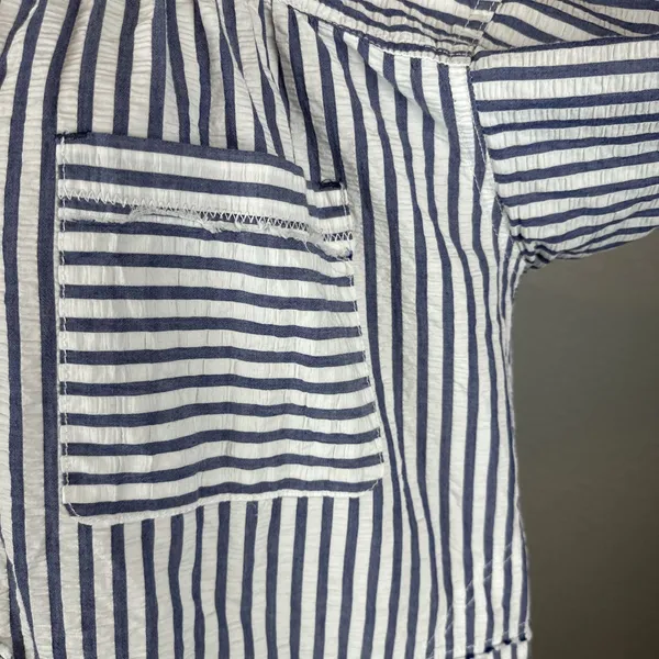 We the Free People One‎ Of the Boys Striped Tunic Top Shirt Size M Button Cotton - Image 4
