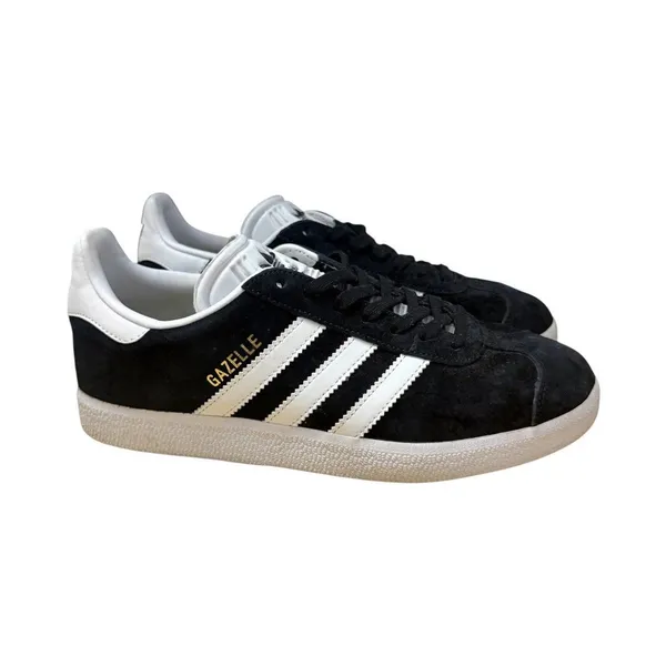 Adidas Gazelle Women's Sz 6 Core Black Suede White Sneakers Shoes Lace Up BA9595 - Image 2