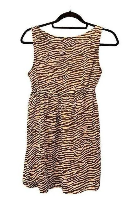 New York & Company Zebra Print Sleeveless Knee Length Dress M Black $ White - Image 2