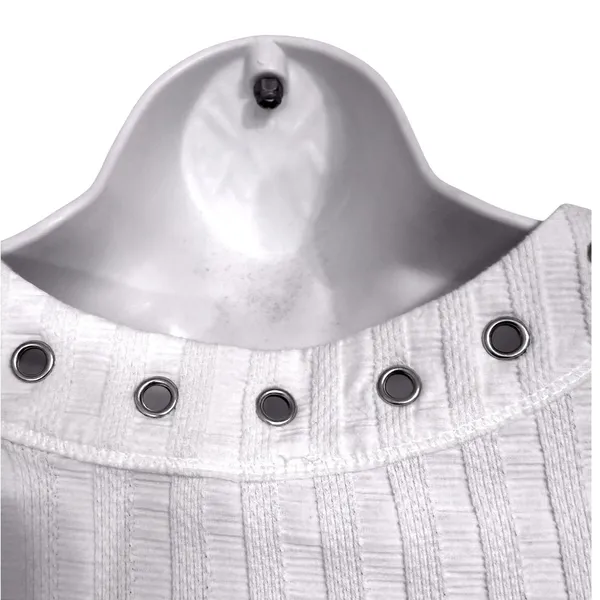 FREE PEOPLE Ivory Ribbed Lace Up Grommet V-Neck 3/4‎ Sleeve Top Size XS - Image 5