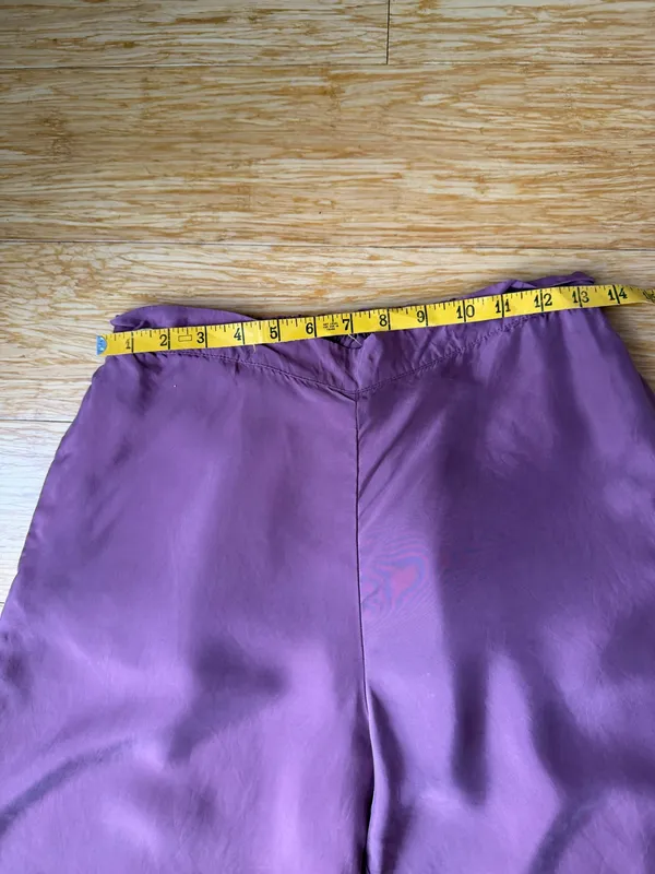Athleta Calm Cool Wide Leg Satin Pants S Mauve Rose Cupro - Image 7