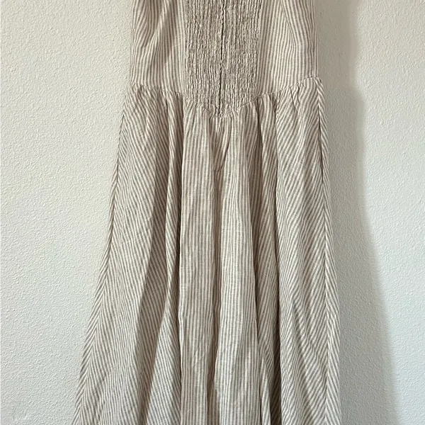 Reformation Balia Linen Midi Dress striped sz 12 nwt - Image 10
