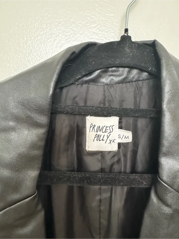 Princess Polly Faux Leather Blazer - Image 3