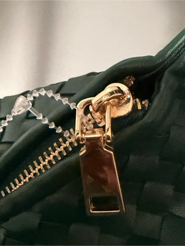 Melie Bianco Dark Green Woven Hobo Bag - Image 12