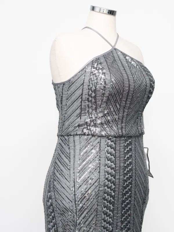 Alex & Eve by Alex Evenings - Sequin Halter Gown - Image 10
