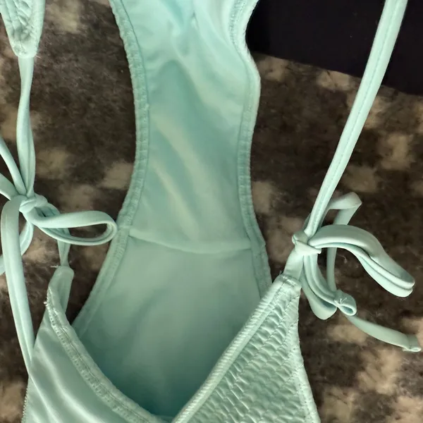 Hollister Baby Aqua Blue Size Large Tie Bikini‎ Bottom Swimming Suit - Image 4