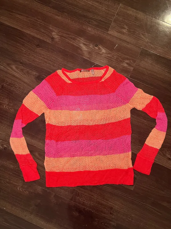 525 America Crochet Color block Sweater - Image 2