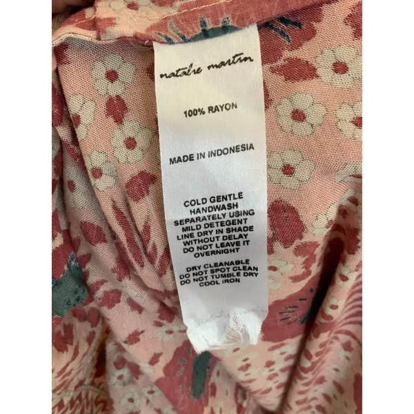 Natalie Martin Pink Floral Boho Midi Dress size small‎ - Image 4