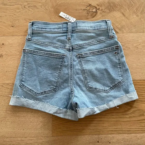 Madewell High Rise Distressed Denim Shorts - Image 4
