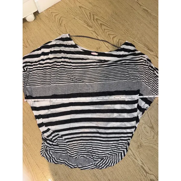 Free People Vintage Azalea Striped Dolman Top Black White Large - Image 2